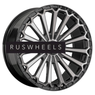 Диски LS FlowForming 9x20/6x139,7 ET25 D100,1 RC80 BKF (конус, Колпак+лого)